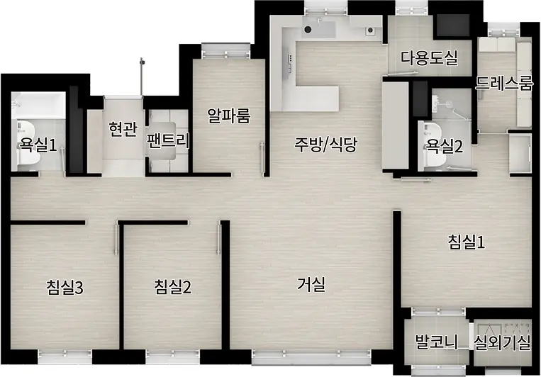84A 타입 평면도